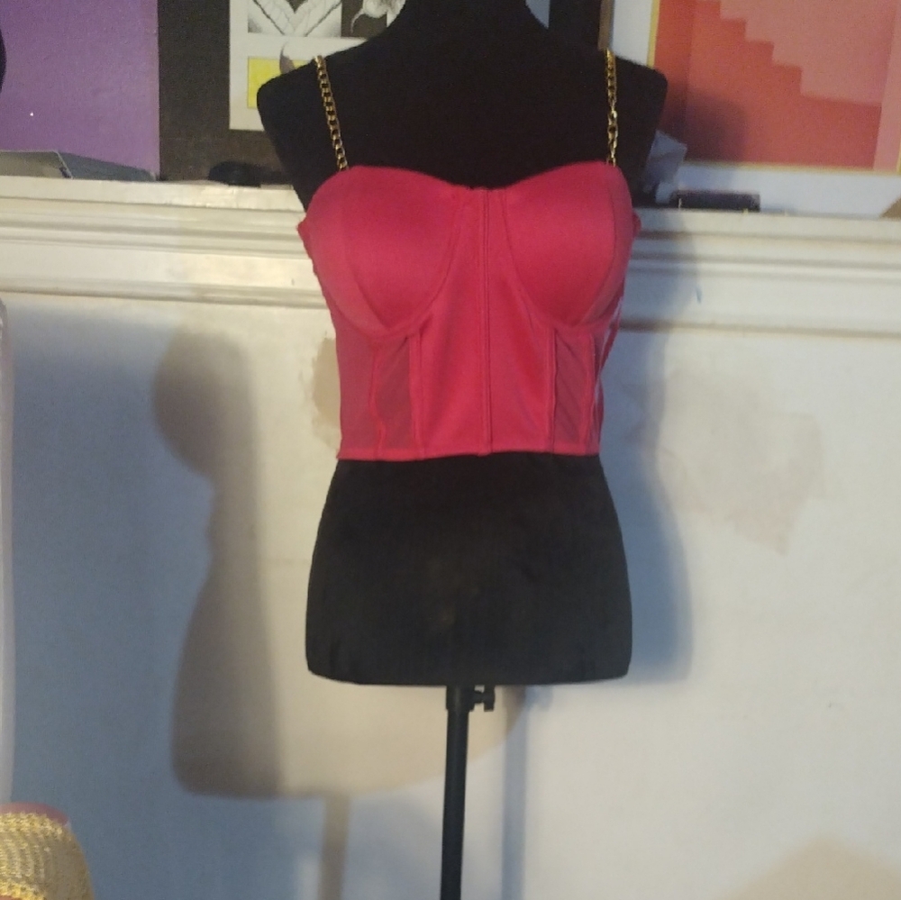 Women's Pink Bustier Top